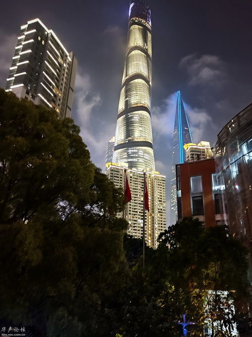手机拍摄上海陆家嘴之夜
