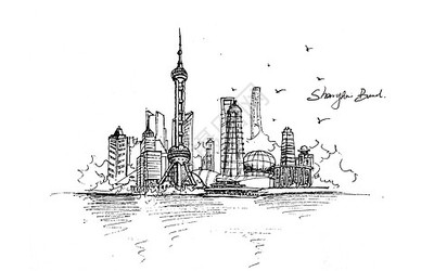 手绘景观图片